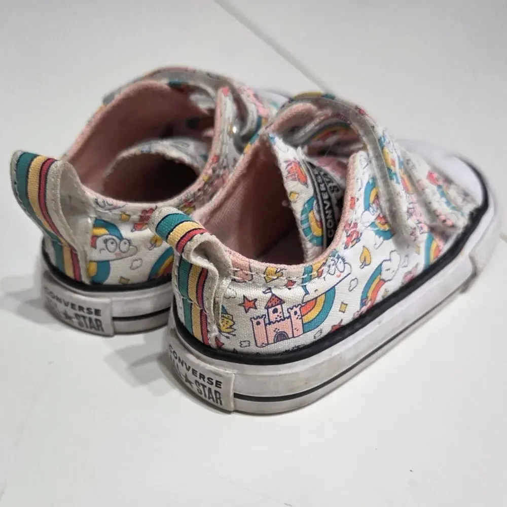 Rainbow Castle Print Sneakers - Converse All Star - Toddler 4